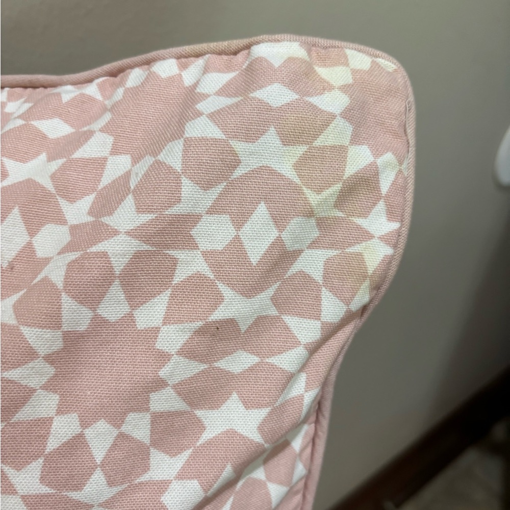 Set Of Three Decorative Pillows. Brown And Pink Rose Appliqué - Picture 4 of 12